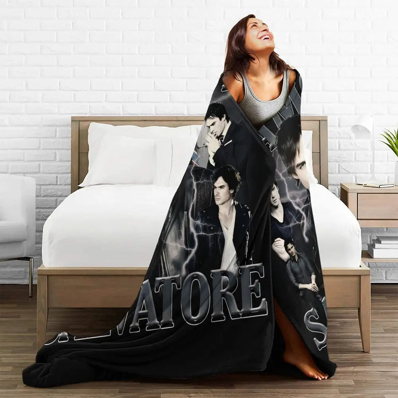 The Vampire Diaries Damon Salvatore Blanket
