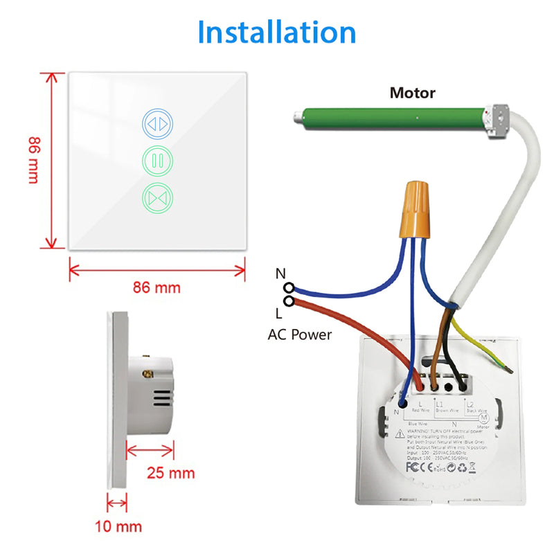 ZigBee 3.0 Curtain Roller Shutter Switch For Tubular Motors Remote Tuya Smart Life App Control Backlight Home Assistant Alexa