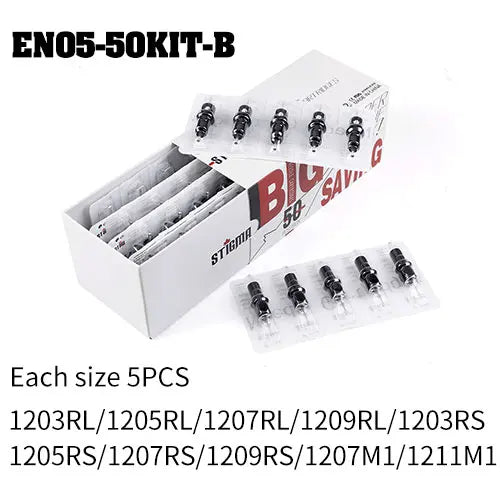 STIGMA 50PCS Mixed Professional Tattoo Cartridge Needles with Membrane Safety Cartridges Disposable Tattoo Needle