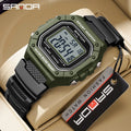SANDA 2156 Fashion Mens Watch Military Water Resistant Sport Watches Army Big Dial Led Digital Wristwatches | SAMAG