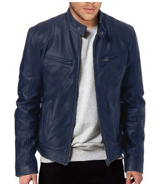 Spliced Faux Leather Men Coats Solid  Long Sleeve Cardigan Zipper Suede Outerwear Smart Casual Loose Pockets Solid Winter