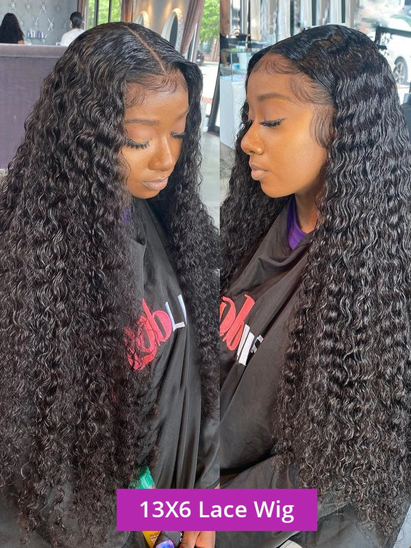 30 40 Inch Deep Wave Lace Front Wig 13x6 Hd Lace Frontal Wig 13x4 Curly Human Hair Wigs For Women Water Wave PrePlucked Lace Wig