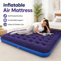 Inflatable Air Mattress Bed with Built - in Pump, Flocked - View 3 | SAMAG