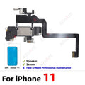 Waterproof Sticker + Flex For iPhone 11 Pro X Xr Xs Max 7 8 Plus Phone Top Proximity Sensor Ear Earpiece Speaker Flex Cable