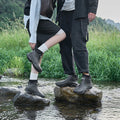 New Waterproof Men's Rain Shoes Winter Warm Plush Men Rain Boots Outdoor Non-slip Couple Rain Shoes Fashion Men's Work Boots