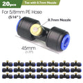 0.7MM Brass Nozzle 60W Self-Priming Pump Timing Misting Spray Kit for Garden Plants Farm Automatic Atomization Cooling System