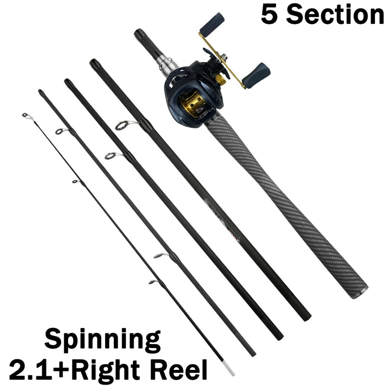 Sections Casting Spinning Fishing Set 1.8 - 2.1m Carbon - View 15 | SAMAG