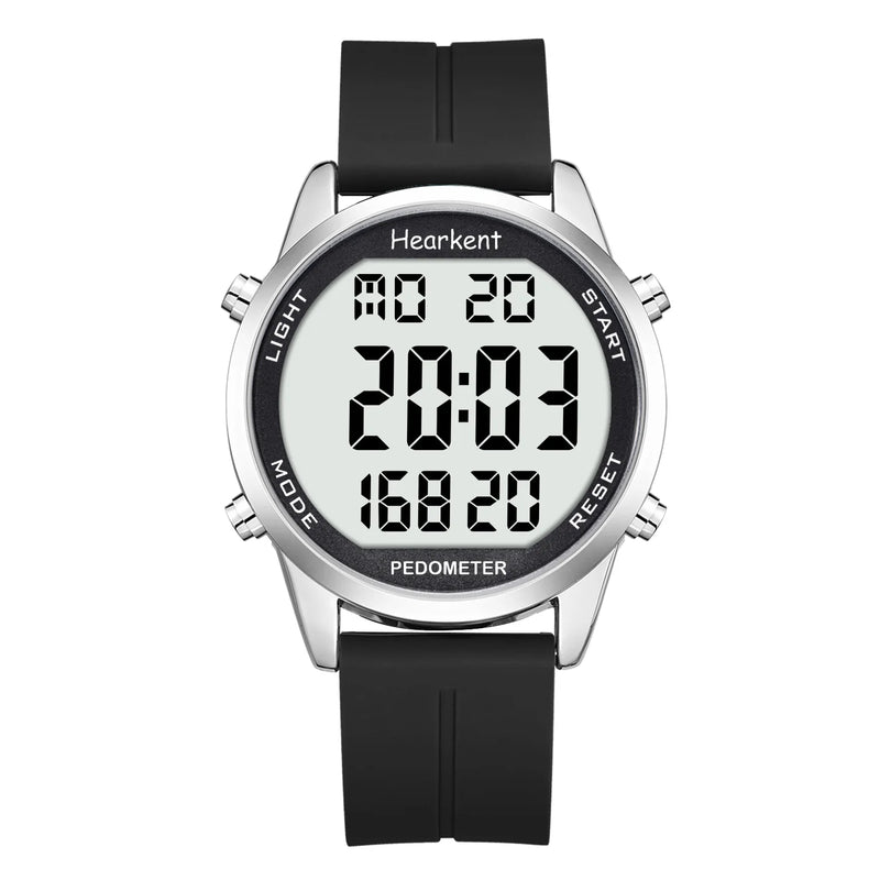 Hearkent Pedometer Watch Men's Digital Watch No Bluetooth Sport Watches Step Calories Counter Walking Fitness Tracker Wristwatch