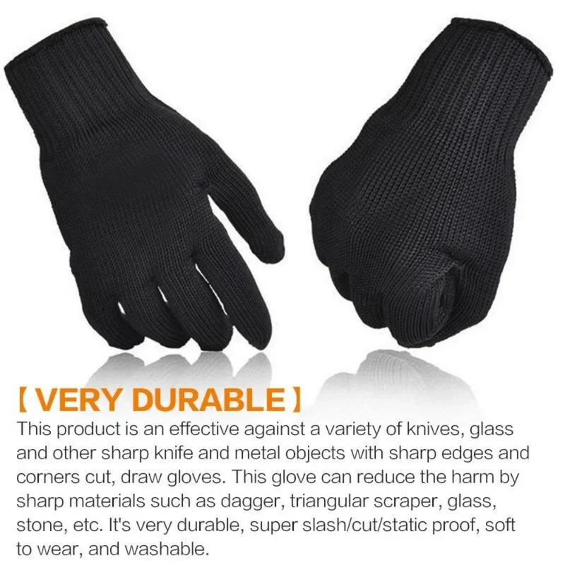 1 Pair Anti Cut Labor Protection Gloves Safety Self Defense Cutting Metal Mesh Butcher Anti Cut Breathable Protection Gloves