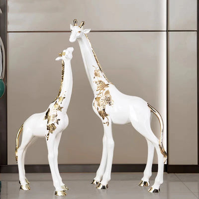 Nordic Room Decor, Giraffe Sculpture, Large Crafts, Floor | SAMAG