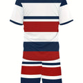 Summer Men's New Spliced Printed Pattern Breathable Round Neck T - Shirt and Shorts Outdoor Skin Friendly - View 2 | SAMAG