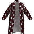 2026 New Men's Home Pajamas Sushi Red Skull Digital Full Print Casual Bathrobe Spring and Summer Thin Quick-drying Home Robes wi