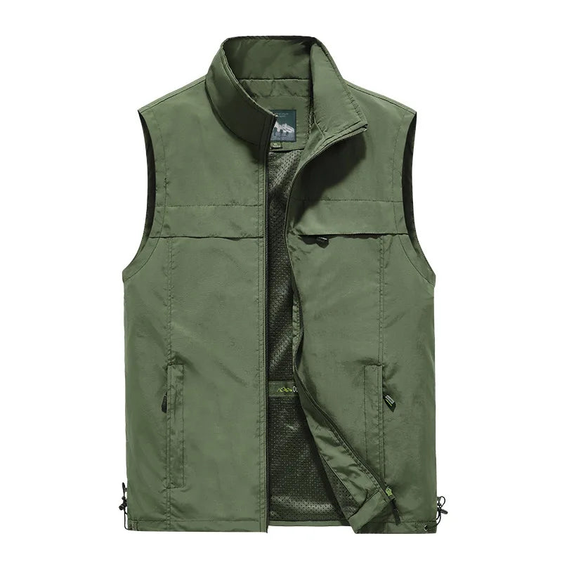 Vest Men's Outdoor Vest Casual Spring and Autumn Thin Middle-aged and Elderly Photography Fishing Vest