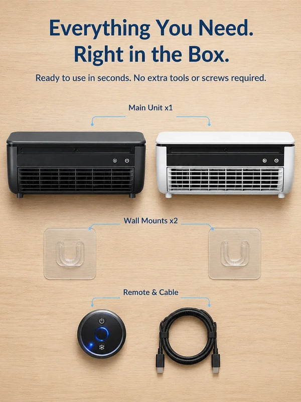 2 in 1 Air Conditioner Fan Air Cooler Tabletop wall-mounted Dual-use Powerful Cooling Portable Cooling Mini Fan for Home Office