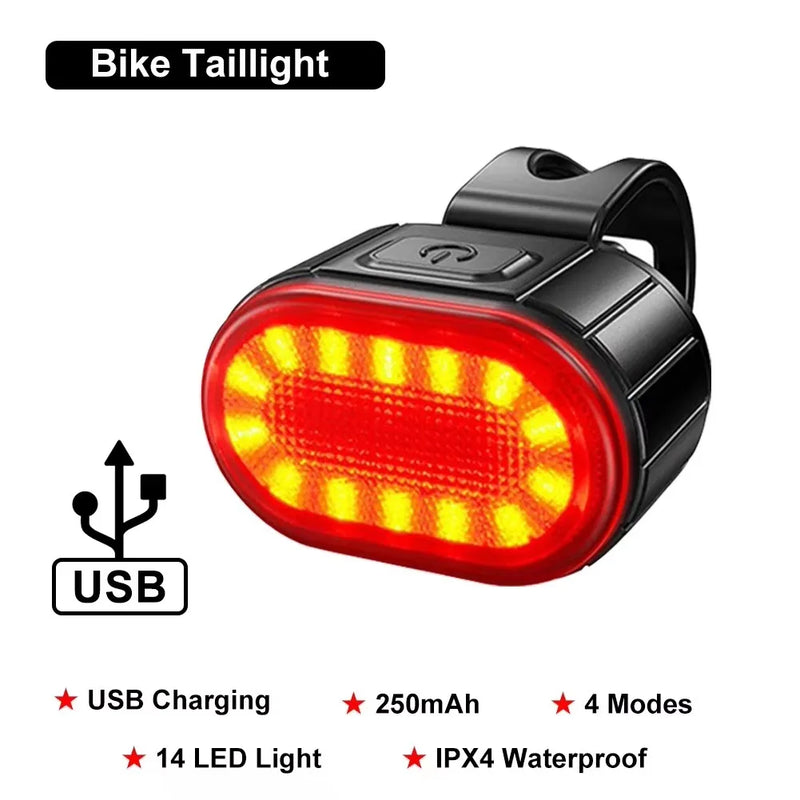 BUCKLOS Bike Lighting Front/Rear/Set Lights Bicycle Lamp Led Cycling Light Bike Lighting for Bicycle MTB Front Taillight Lantern