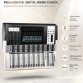 Gooermi DM32 32 Channel Digital Audio Mixer USB PC Recording DJ Mixing Console with 48V Phantom Power for Studio Live Streaming