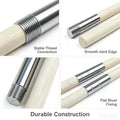 Detachable Spliced Wushu Bo Staff 4 Sections White | SAMAG
