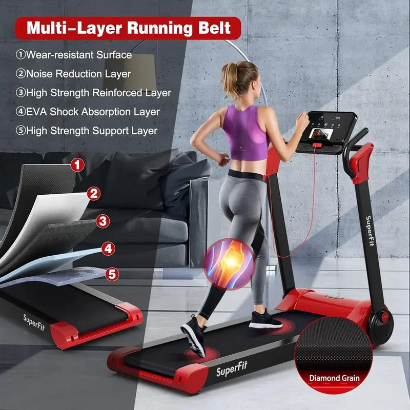 Compact 2.25HP Treadmill with Electric Incline, LED - View 2 | SAMAG