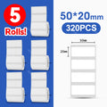 5 Rolls 30-50mm Thermal Label Paper Rolls White Color Waterproof for Niimbot B1 B21 B203 B3S Label Printer Barcode Name Printing