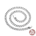 100% S925 Sterling Silver Necklace 7/810MM Punk 925 Chains Original Certified Jewelry Gifts - Visuel 7 | SAMAG