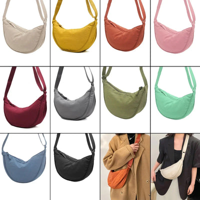 Nylon Hobos Chest Shoulder Dumpling Bag Large Capacity | SAMAG