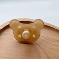 2025 Cute Little Bear Silicone Soothing Nipper for Babies, Anti Eating Hand Soft Nipper, Imitation of Breast Milk Baby Nipper