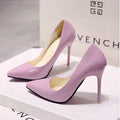 New women's Pumps Female Fashion Patent Leather Sexy Pointed Toe high heels Large size work shoes Wedding Shoes Size 44