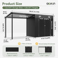 5.6x3.5 FT Outdoor Storage Shed & Hardtop Gazebo Combo | SAMAG