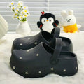 Summer New Casual Style Star Thick Bottom Baotou Slippers for Women Wearing Lazy Outerwear, One Step Stepping Cool Slippers