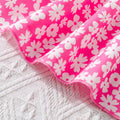 Summer two - piece children's pink off shoulder top+floral - View 6 | SAMAG