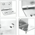 Universal Stainless Steel Corner Bracket 90 Degree L-shaped Right Angle Fixed Brace Fastener For Wood Furniture Bedframe Cabinet