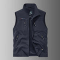 New autumn-winter fashion hooded jacket,men's outdoor stand-up collar functional multi-pocket waterproof and quick-drying jacket
