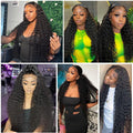 300 Density 13x6 Hd Deep Wave Frontal Wig 30 34inch Glueless Wigs 100% Human Hair Water Wave Curly Lace Front Wig For Women