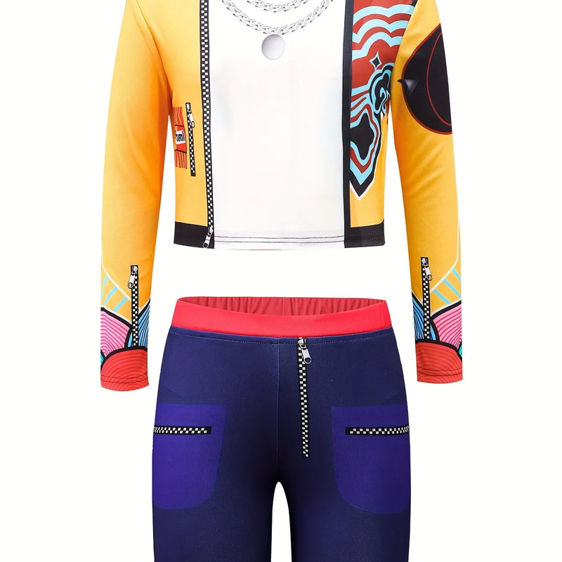 Kids Girl Kpop Stage Performance Costume Hip Hop Outfit - View 4 | SAMAG