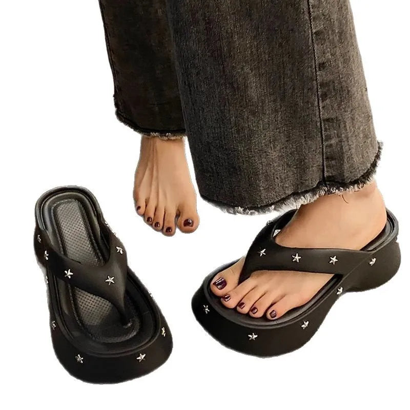 Women's Flip-flops Summer Thick-soled Sandals Lightweight EVA Slippers Outdoor Platform Sandals for Women Casual Beach Shoes