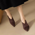 Summer fashion pointed high heels suede women's party office casual comfortable thin high heels brand design large size 42