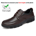Autumn Winter Genuine Men's Leather Shoes Casual Business Plus Big Size 49 50 Black Brown