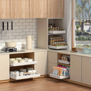 Pull Out Cabinet Organizer Slide Out Drawer Metal Slide Drawer Storage Rack for Kitchen Pantry Cupboard Under Sink Pot Pan Spice Food Storage Pullable Sliding Storage Organizer Rack