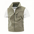 2026 Spring Summer Work and Leisure All-Match Trendy Fishing Vest Multi-Pocket Vest High-End Custom Text Logo Printed