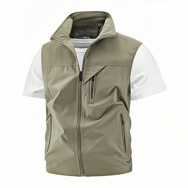 2026 Spring Summer Work and Leisure All-Match Trendy Fishing Vest Multi-Pocket Vest High-End Custom Text Logo Printed