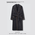 2026 Men's Autumn Winter Flannel Pajama Robes Thickened Warm Lace Up Bath Robes Men Loose Lounge Homewear Coral Fleece Nightgown
