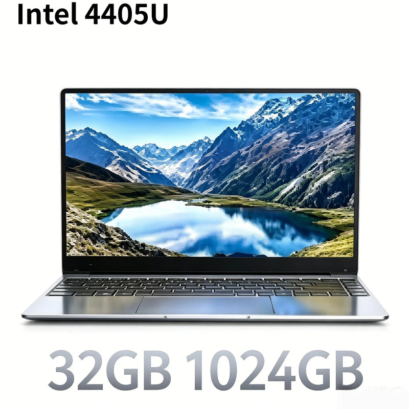 Intel Pentium 4405U 15.6 Inch Ultra Slim Laptop 16GB RAM 2TB SSD Gamer Notebook 1920x1080 Office Gaming Study PC Pro