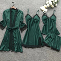 /Set Women's Sexy Lace Pajamas Fashion V-Neck Gown | SAMAG