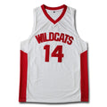 Zac Efron Troy Bolton East High School Wildcats No 14  Red  Retro Basketball Jersey Men Stitched Embroidere Jerseys Sport Shirt