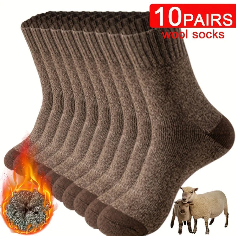 3/5/10 Pairs Men's Socks Mid Length in Autumn and Winter | SAMAG