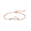 VENTFILLE 925 Sterling Silver Zircon Love Heart Bracelet For Women Bowknot Stars Bead Snake Bone Chain - Visuel 28 | SAMAG