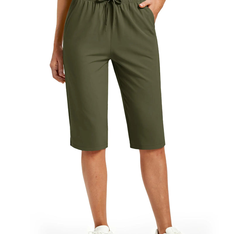 TACVASEN Women's Quick Dry Hiking Capris 4 - Way Stretch - View 13 | SAMAG