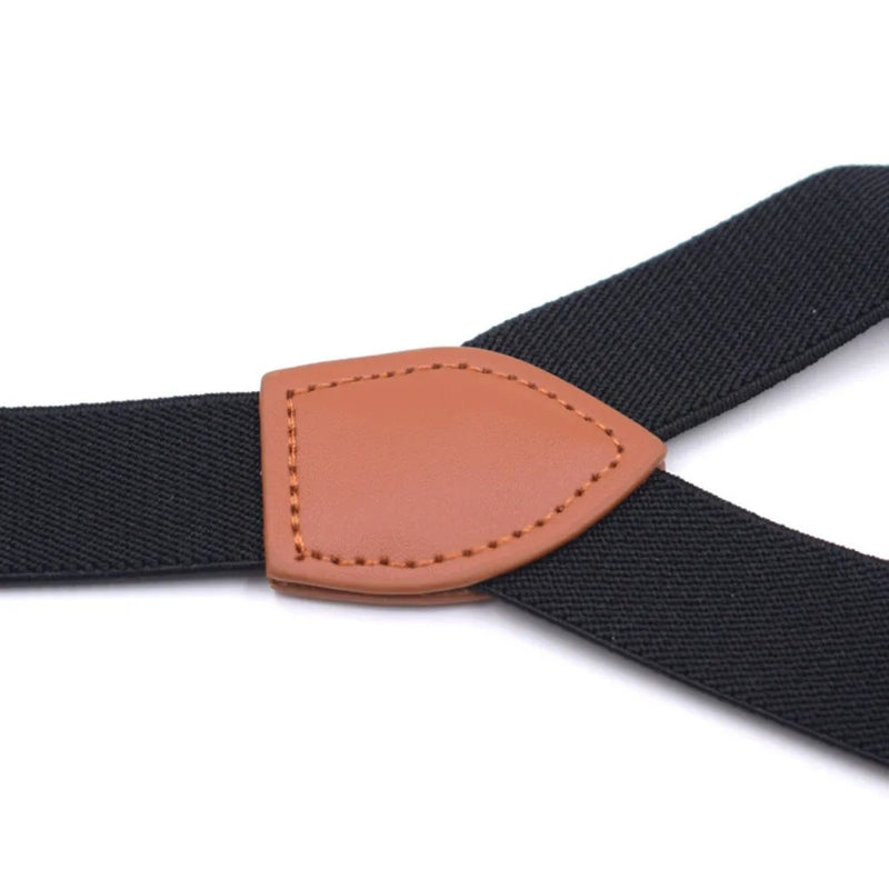 Vintage Suspenders 2.5cm Wide Y-back with 3 clips Adjustable Elastic Trouser Braces Suspender Belt for Women Fashion Accessories