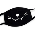 Black Face Mask Unisex Winter Warm Thickening Half Face Mouth Mask Cotton Cartoon Pattern Anti-Dust Anti- Respirator Kpop Mask