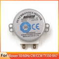 AC 220-240V 4W 6RPM 48mm Dia Micro Synchronous Motor for Warm Air Blower 50/60Hz CW/CCW TYJ50-8A7 Microwave Oven Tray Motor